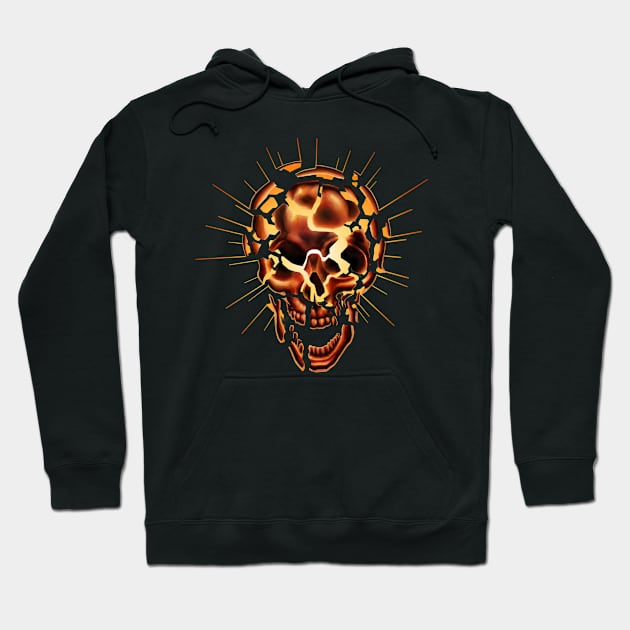 Exploding Skull (Pyromancy) Hoodie by LuigiPunch